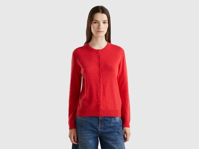 Benetton, Gilet Rouge En Mélange De Laine Et De Cachemire, taille M, Rouge - United Colors of Benetton - Modalova