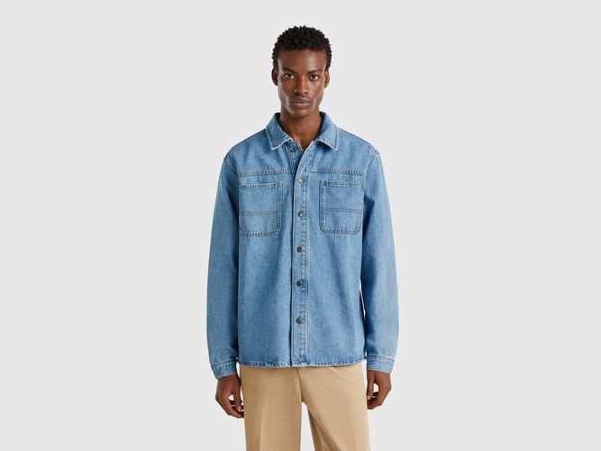 Benetton, Surchemise En Jean, taille M, Bleu Clair - United Colors of Benetton - Modalova