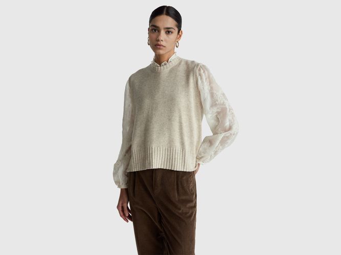 Benetton, Gilet En Mélange De Laine Et De Viscose, Taille: L, - United Colors of Benetton - Modalova