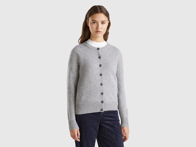 Benetton, Gilet En Pure Laine Shetland, taille M, Gris Clair - United Colors of Benetton - Modalova