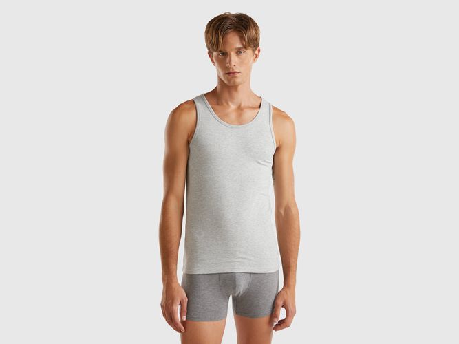 Benetton, Débardeur En Coton Bio Stretch, taille XXL, Gris Clair - United Colors of Benetton - Modalova