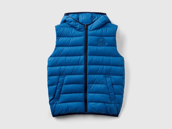 Benetton, Gilet Imbottito Con Cappuccio, taglia XL, Blu, Bambini - United Colors of Benetton - Modalova