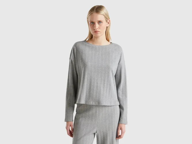 Benetton, Haut Coupe Boxy, taille L, Gris - United Colors of Benetton - Modalova