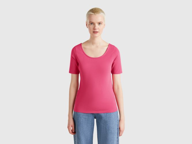 Benetton, T-shirt Coupe Slim Réversible, taille L, Fraise - United Colors of Benetton - Modalova