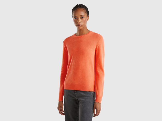 Benetton, Pull Col Rond Corail En Pure Laine Mérinos, taille L - United Colors of Benetton - Modalova