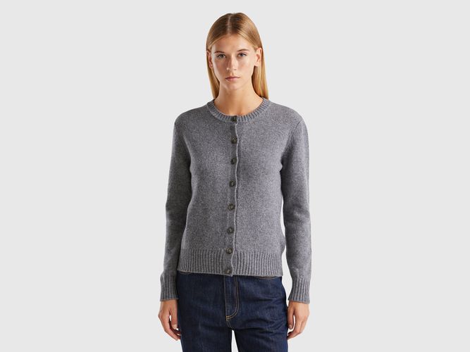 Benetton, Gilet En Pure Laine Shetland, taille M, Gris Foncé - United Colors of Benetton - Modalova