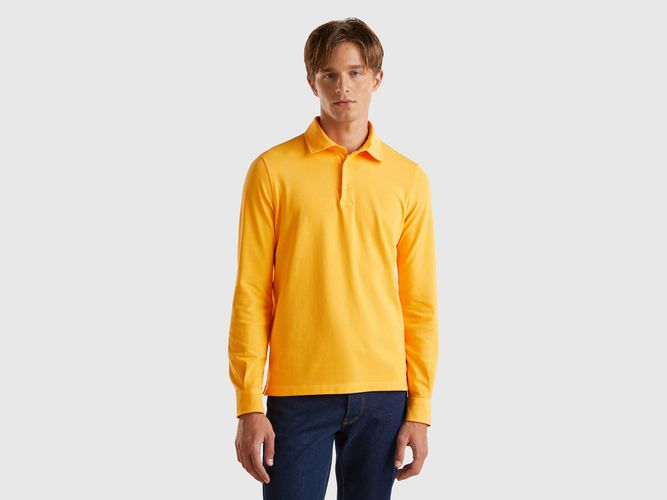 Benetton, Polo En Coton Bio Stretch, taille XXL, Moutarde - United Colors of Benetton - Modalova