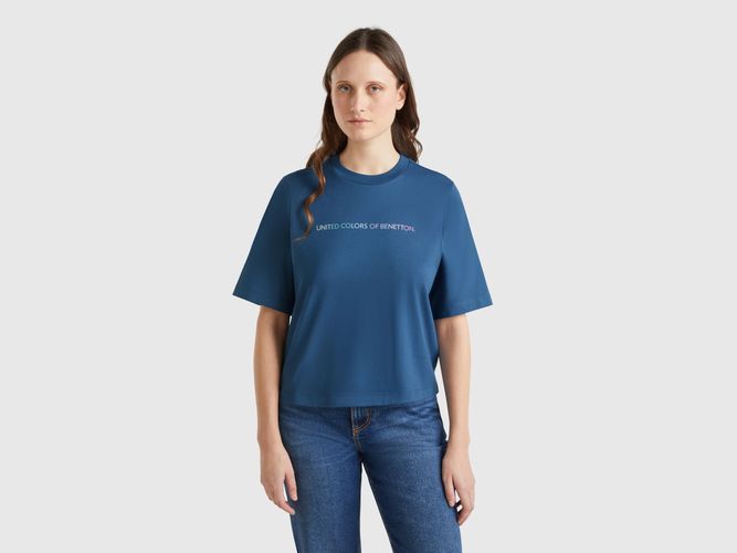 Benetton, T-shirt Avec Logo Imprimé, taille L, Bleu Horizon - United Colors of Benetton - Modalova