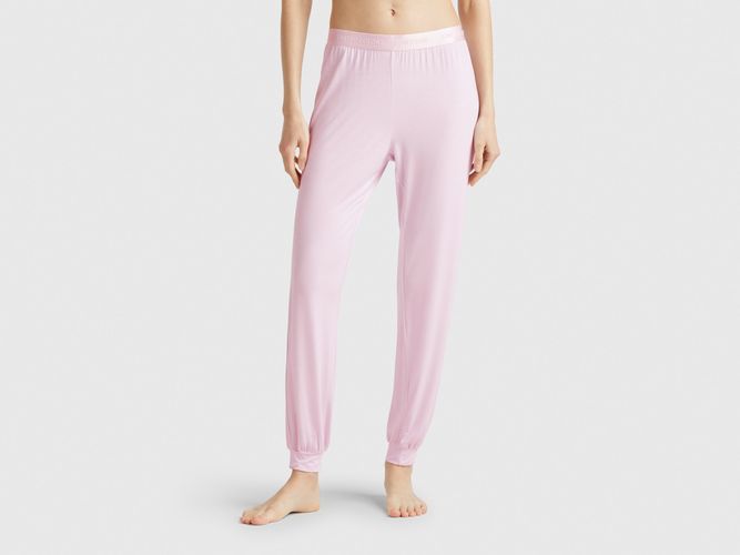 Benetton, Pantalon En Modal Stretch, taille L, Lilas - United Colors of Benetton - Modalova