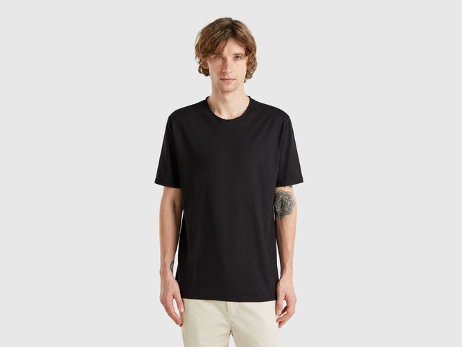 Benetton, T-shirt Noir En Coton Flammé, taille XXL, Noir - United Colors of Benetton - Modalova