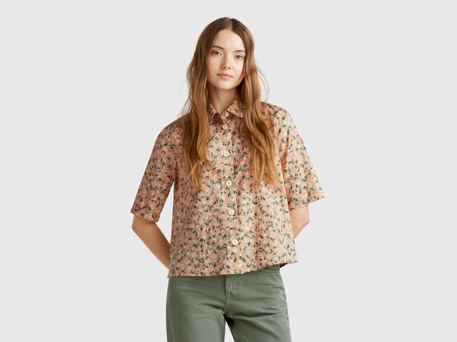 Benetton, Chemise À Motifs En Coton Léger, taille M, Multicolore - United Colors of Benetton - Modalova