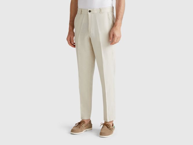 Benetton, Chino En Pur Lin, taille 42, - United Colors of Benetton - Modalova