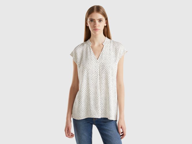 Benetton, Blouse À Pois En Viscose, taille L, Crème - United Colors of Benetton - Modalova