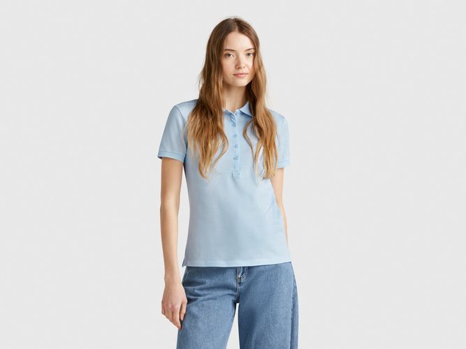 Benetton, Polo Coupe Slim En Coton Stretch, taille M, Bleu Ciel - United Colors of Benetton - Modalova
