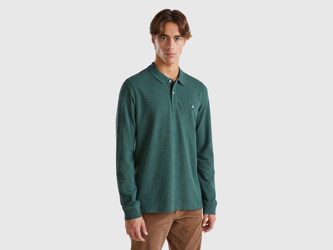 Benetton, Polo Chiné En Coton Bio, taille XXL, Vert Foncé - United Colors of Benetton - Modalova