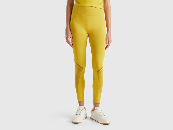 Benetton, Leggings Sportivi Senza Cuciture, taglia L, Giallo, Donna - United Colors of Benetton - Modalova