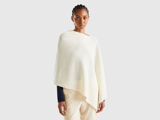 Benetton, Cape En Pure Laine Shetland, taille OS, Crème - United Colors of Benetton - Modalova