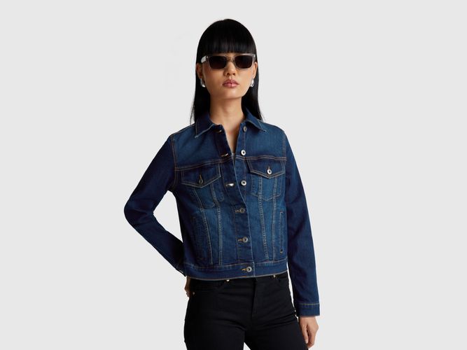 Benetton, Veste En Jean Rider, taille L, Bleu - United Colors of Benetton - Modalova