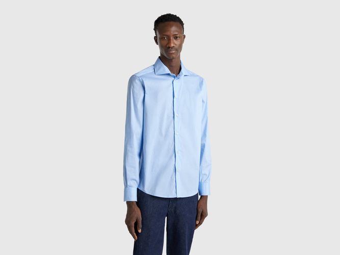 Benetton, Chemise Slim À Motifs, taille XXL, Bleu Ciel - United Colors of Benetton - Modalova