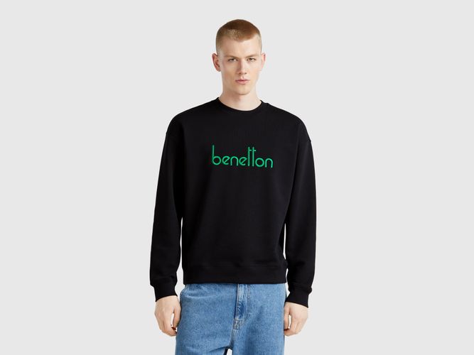 Benetton, Sweat Chaud Avec Logo Brodé, taille M, Noir - United Colors of Benetton - Modalova