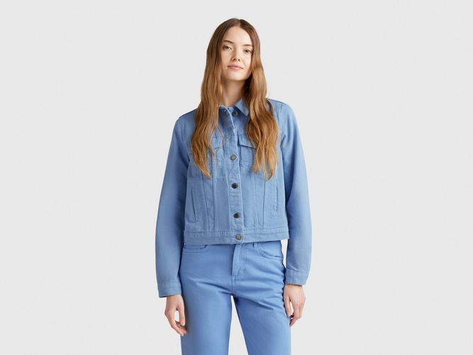 Benetton, Veste En Jean Cavalier, taille L, Bleu Clair - United Colors of Benetton - Modalova