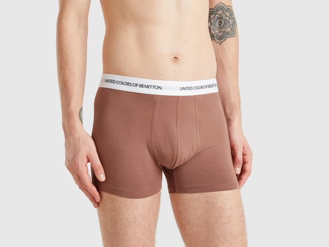 Benetton, Boxer En Coton Bio Stretch, taille L, Marron - United Colors of Benetton - Modalova