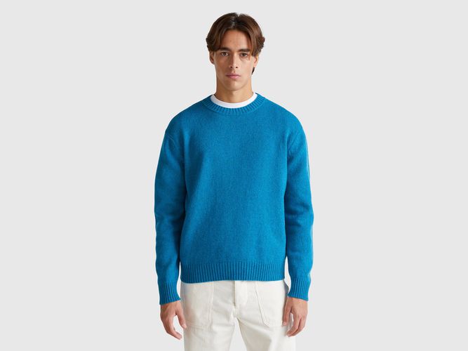 Benetton, Pull Relaxed Fit En Pure Laine Shetland, taille XXL, Canard - United Colors of Benetton - Modalova