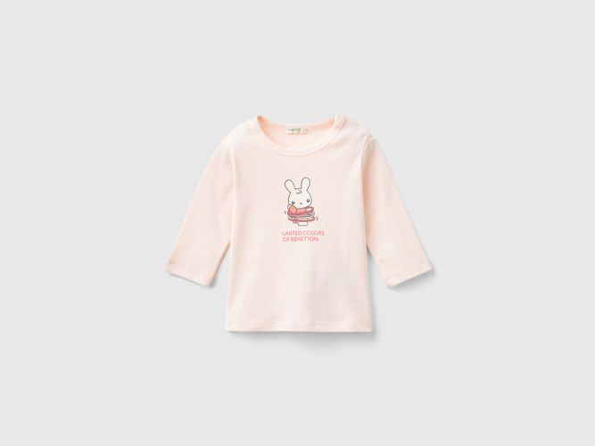 Benetton, T-shirt Manica Lunga 100% Cotone Bio, taglia 68, Rosa Tenue, Bambini - United Colors of Benetton - Modalova