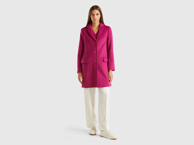 Benetton, Manteau Court En Drap De Laine Mélangée, taille, - United Colors of Benetton - Modalova