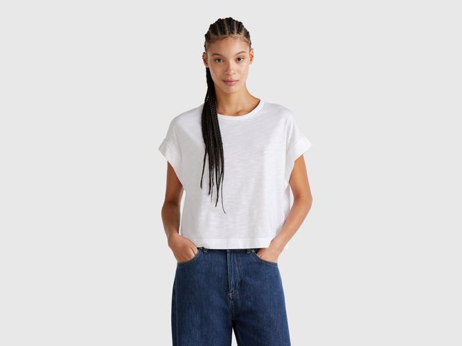 Benetton, T-shirt Coupe Carrée, taille L, Blanc - United Colors of Benetton - Modalova
