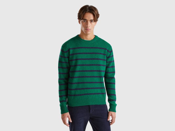 Benetton, Pull En Pure Laine Shetland, taille XXL, Vert Foncé - United Colors of Benetton - Modalova