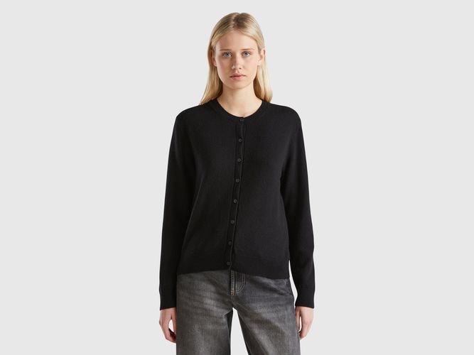 Benetton, Cardigan Noir En Pur Cachemire, taille L, Noir - United Colors of Benetton - Modalova