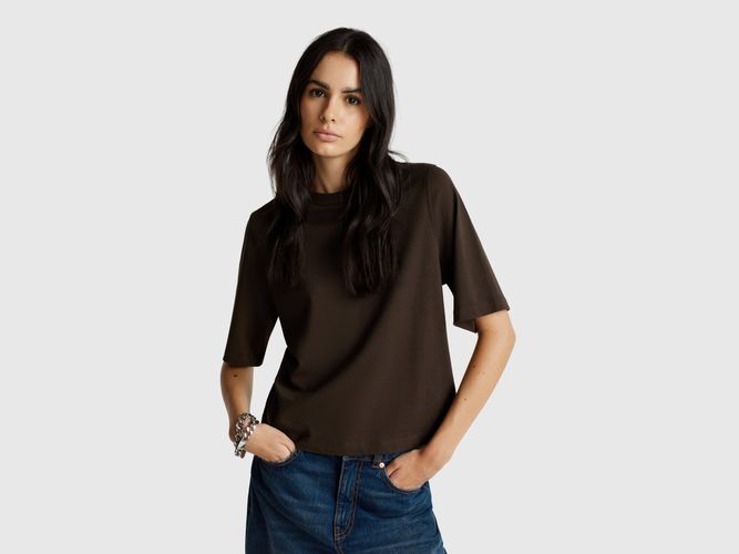 Benetton, T-shirt Coupe Boxy 100% Coton, taille L, Marron - United Colors of Benetton - Modalova