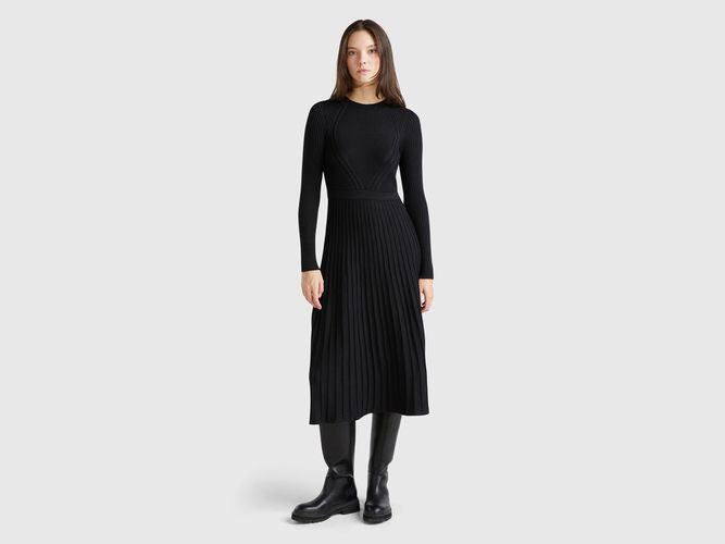 Benetton, Robe En Maille Avec Lurex, taille L, Noir - United Colors of Benetton - Modalova