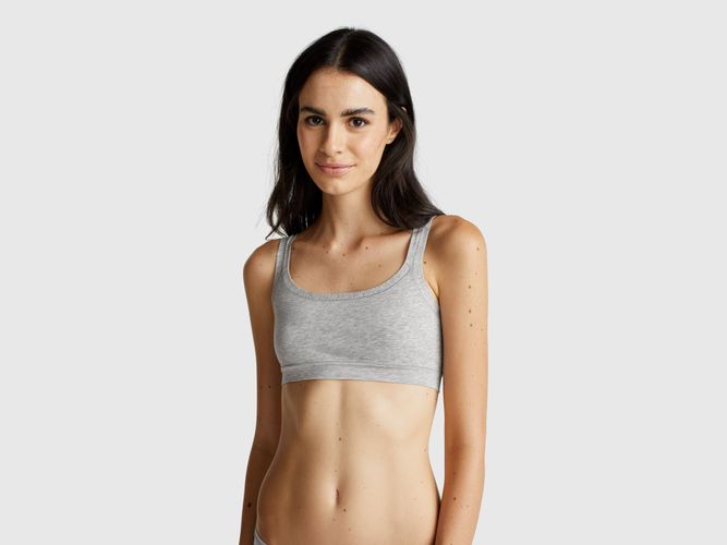 Benetton, Soutien-gorge En Coton Super Extensible, taille OS, Gris Clair - United Colors of Benetton - Modalova