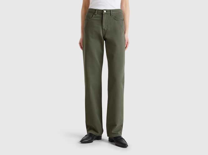Benetton, Jean Droit, taille 26, Kaki - United Colors of Benetton - Modalova