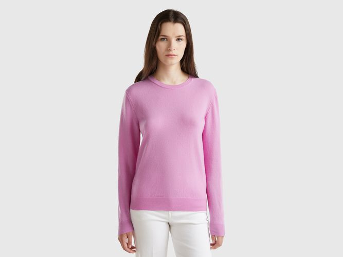 Benetton, Pull Col Rond Lilas En Pure Laine Mérinos, taille L, Lilas - United Colors of Benetton - Modalova