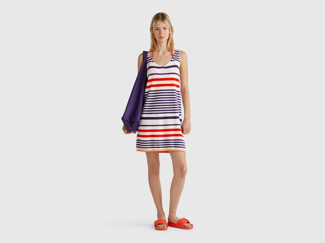 Benetton, Robe En Maille Rayée, taille L, - United Colors of Benetton - Modalova