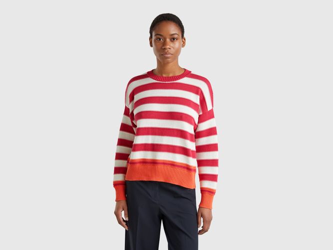 Benetton, Pull Rayé En Coton Tricot, taille M, Rouge - United Colors of Benetton - Modalova