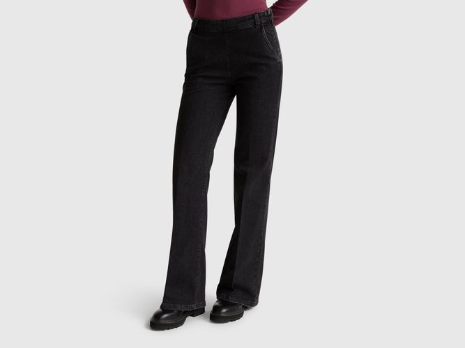 Benetton, Jean Évasé Avec Fermeture Éclair, taille, Noir - United Colors of Benetton - Modalova