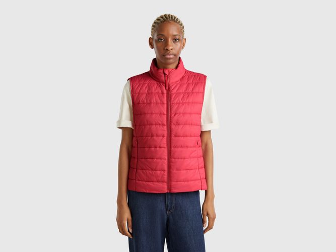 Benetton, Gilet Sans Manches Coupe Slim Avec Rembourrage, taille M, Fraise - United Colors of Benetton - Modalova