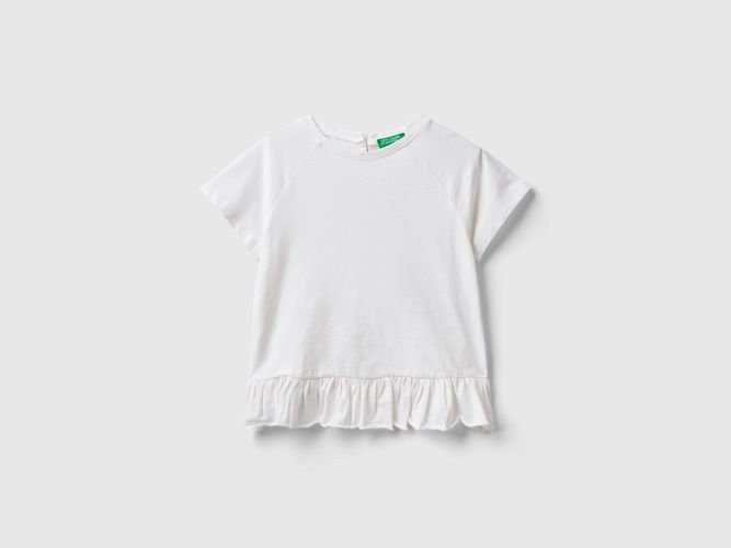 Benetton, T-shirt Con Volant, taglia 3XL, Bianco, Bambini - United Colors of Benetton - Modalova