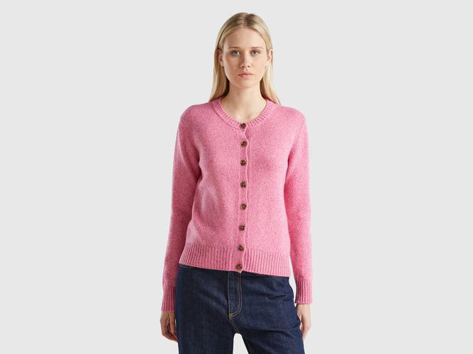 Benetton, Gilet En Pure Laine Shetland, taille L, Rose - United Colors of Benetton - Modalova