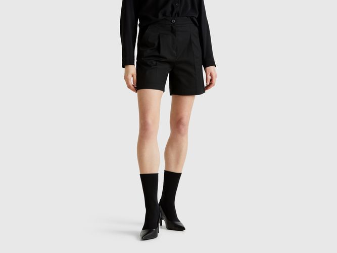 Benetton, Bermuda En Coton Stretch, taille, Noir - United Colors of Benetton - Modalova