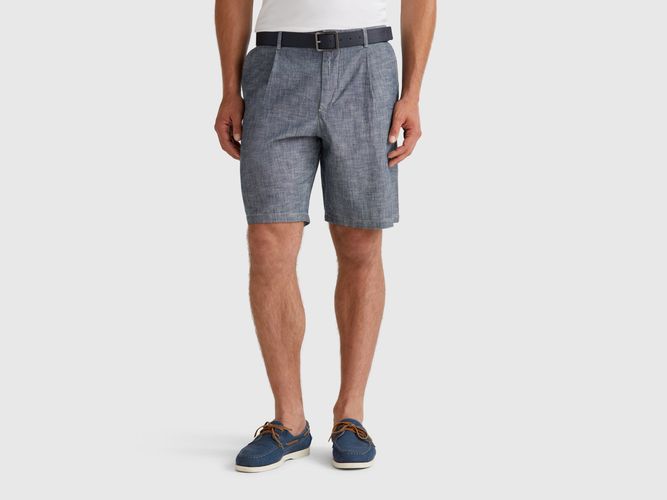 Benetton, Short En Chambray, taille 42, Bleu - United Colors of Benetton - Modalova