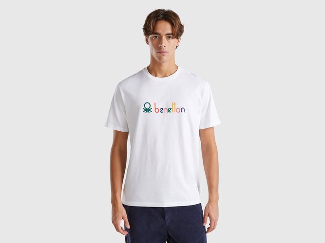 Benetton, T-shirt Coupe Relaxed En Coton Bio, taille XXL, Crème - United Colors of Benetton - Modalova