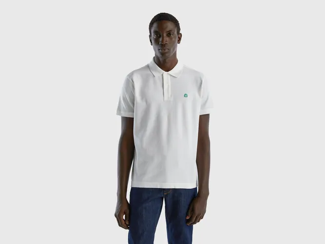 Benetton, Polo Blanc Coupe Droite, taille XXL, Blanc - United Colors of Benetton - Modalova