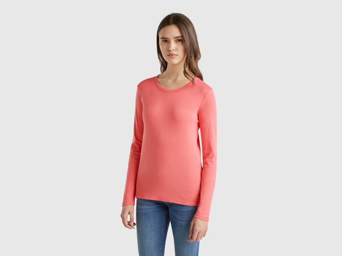 Benetton, T-shirt À Manches Longues En Pur Coton, taille M, - United Colors of Benetton - Modalova