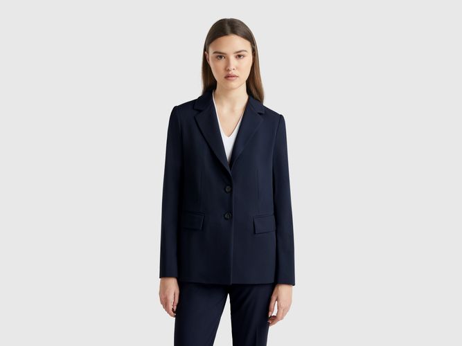 Benetton, Blazer Coupe Slim, taille, Bleu Foncé - United Colors of Benetton - Modalova