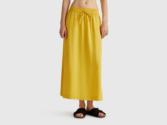 Benetton, Jupe Midi Fluide, taille L, Moutarde - United Colors of Benetton - Modalova